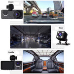 1080P Full HD 3 Lens Car Dashcam 2.1 inch Screen WiFi App Control G-sensor Car Driving Recorder Camera