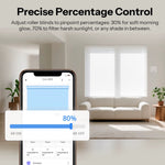 LinkMejor MINI-RBS-E Fusion Series Matter Over WiFi Smart Roller Shutter Wall Switch Orb-RBS Works with Google Home Alexa Apple Home