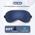 LinkMejor Double Sided Simulated Silk Sleeping Eye Mask Adjustable Elastic Band Blackout Travel Sleep Eyeshade Nap Cover