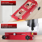Door Hinge Jig Aluminum Alloy Hinge Drilling Fixture For 2-1/2 Inch To 5 Inch Mortises Woodworking Installation Tool