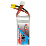 LinkMejor GNB 14.8V 650mAh 80C 4S LiPo Battery XT30U-F Plug for  GEPRC Tern LR40 FPV Racing Drone