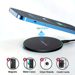 30W Wireless Charger Fast Wireless Charging Pad for Smart Phones for iPhone 16 15 14 13 Pro for Huawei Nova Flip for Xiaomi Civi 4 Pro for Airpods for Tablet
