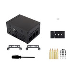 Waveshare PI5-CASE-D Industrial Grade Metal Case for Raspberry Pi 5 Supports Official Fan & HATs Wall-mount and Rail-mount Support
