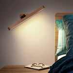 Cordless Mirror Front Light USB LED Night Light Makeup Light Wooden LED Night Light USB Magnetic Mirror Fill Light Touch Wall Lamp Kitchen Cabinet Light Bedside Lamps
