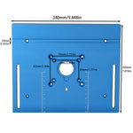 Router Table Insert Plate Router Lift 240x200x5mm for 65mm Diameter CNC Woodworking Universal Trimmer Table Bench
