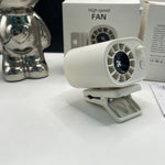 Cooling Clip-on Fan Umbrella High Speed Fan 360° Rotatable 100 Speed USB Rechargeable Multifunctional for Outdoor Car