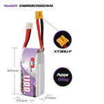 LinkMejor GNB 11.4V 1100mAh 60C 3S LiPo Battery XT30 / XT60 Plug for Darwinfpv FoldApe4 RC FPV Racing Drone GOOSKY S2 Max RC Helicopter