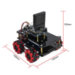 4WD Smart Car Chassis Mecanum Wheel Tracking DIY Kit Omnidirectional Wheel Four-wheel Drive Robot Remote Control Car
