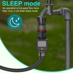 SGS05 Digital Water Flow Meter High Accuracy IP6X Waterproof Four-mode Measure Water Consumption and Flow Rate for Outdoor Garden Watering Irrigation Hose