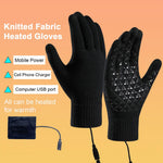 LinkMejor Winter Electric Heated Gloves USB Rechargeable Electric Heated Gloves Warm Gloves for Men Women Motorcycle Snowboard Cycling Unisex Hand Warmer Driving