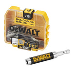 DT71511 for DEWALT Screwdriver Bit Set 16 Piece Magnetic Holder Telescopic Guide PH2 PZ2 PZ3 T20 T25 Impact Driver Bits Heat Treated Storage Box Electric Drill Accessories