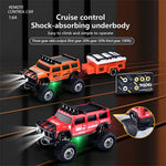LinkMejor HG4-221/222 RTR 1/64 2.4G Mini RC Car Alloy Shell Hummer Off-Road Climbing Truck Support App Remote Controlled LED Light Simulated Vehicle Three Speed Cruise Control Desktop Toys Model Collection Gift For Boys