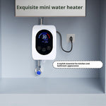 3800W 220V Mini Instant Water Heater with Touch Screen Smart Wall Mounted Electric Shower for Bathroom Kitchen EU Plug