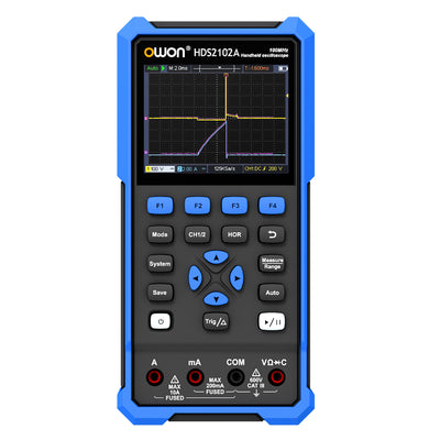 LinkMejor HDS2102A Automotive Diagnostic Oscilloscope 100MHz Bandwidth 500MSa/s Sampling Rate 2 Channels Multimeter CAN LIN Waveform Library Portable Rechargeable Battery