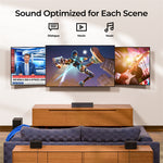 [EU/US Direct] Refurbished ULTIMEA Poseidon M4T 5.1CH Dolby Atmos Soundbar 450W bluetooth Soundbar with 5.25-inch Wireless Subwoofer 2 Rear Surround Speakers BassMX Surround X Technology Support HD eARC Smart Home Theater