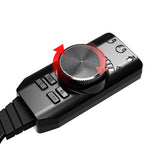 LinkMejor GS3 USB 7.1CH Computer Game Sound Card with Volume Knob External Gaming Audio Card 3.5mm USB Adapter Plug and Play for PC Laptop PUBG