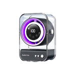 Tevorex Mini Portable Fan with Bluetooth Speaker USB Rechargeable 100 Speed Levels Quiet Operation LED Display for Home Office Travel