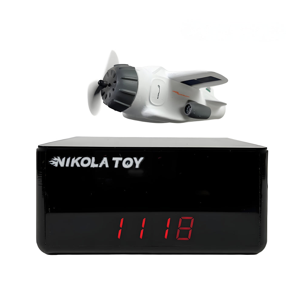 LinkMejor Cute Maglev Mini Aircraft Creative Clock Desktop Ornaments Decorative Toys Science Discovery Toy