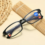 Ultralight TR90 Reading Glasses Flexible Bendable Frame Fashion Rectangular Blue Light Blocking Computer Eyewear