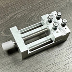 Mini Drill Press Vise Aluminum Alloy 0-47mm Clamping Range Rubber Soft Jaws Compact Adjustable Vice Clamp for Crafts Modeling Repairs Tools