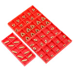 Drillpro CT-12 50pcs Carbide Inserts with 7pcs 12mm Shank Lathe Turning Tool Holder DCMT070204 CCMT060204 MGMN200