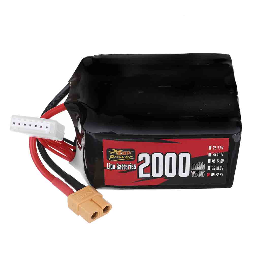 LinkMejor Power 22.2V 2000mAh 120C 6S LiPo Battery XT60 Plug for RC Drone