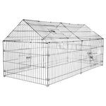 PawGiant Chicken Coop Run Cage Upgrade 86.6"×40"×38" Metal Chicken Fence Pen Pet Playpen Enclosures with Protection Cover&Ground Nail,Cage Indoor Outdoor Yard for Small Animals Cat Hen Duck Rabbit