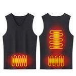 LinkMejor 3-Zone Intelligent Electric Heating Seamless Vest for Men Women Fleece-Lined Thermal Underwear Base Layer Body Self Heating Warm Clothes(No Power Bank)