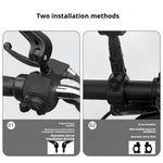 LinkMejor 1 Pair Bicycle Rearview Mirror 360° Rotation Anti-glare HD Wide Range Bike Handlebar Reflector Mirror for MTB Motorcycle E-bike