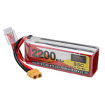 LinkMejor Power 14.8V 2200mAh 95C 4S LiPo Battery XT60 Plug for RC Drone
