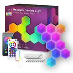 LinkMejor Smart RGBIC Hexagonal LED Light Panels Music Sync APP/Remote/Voice Control With Alexa Google