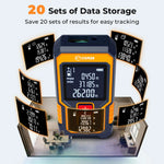 EU Direct CIGMAN CD-80T Laser Tape Measure 262 ft Range ±1/16 in Accuracy Compact Design USB-C Rechargeable Backlit LCD Display Six Measurement Modes IP54 Dustproof