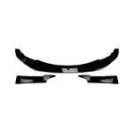 Car Front Bumper Lip + Front Corner Spoiler Splitter Modification Kit Glossy Black for BMW 1 Series F20 F21 Early M-Sport 2012-2014