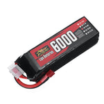 LinkMejor Power 14.8V 6000mAh 100C 4S LiPo Battery T Plug for RC Car