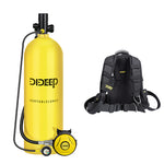LinkMejor 4L Scuba Diving Tank Set with Upgraded Pressure Gauge +Diving Vest +Snorkel Goggle Portable Oxygen Cylinder for Recreational Diving, Training Diving, Spare Cylinder Diving 40-60 Min Breathing Time, Backup Air Supply for Adults Unisex