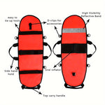 Spearfishing Buoy Hi-Visibility Inflatable Torpedo Buoy Float Signal With Dive Safety Flag Suitable for Scuba Diving Freediving Snorkeling Swimming