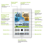 Baldr Wireless Digital Color Display Weather Station Clock Barometer Thermometer Hygrometer Trend Forecas Outdoor Sensor