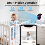 ABM206 HD Baby Monitor with Smartphone App Dual-Mode Night Light Safety Features 4.3 Inch Screen Video Monitoring WIFI Pet Baby Surveillance