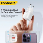 [GaN Tech] LinkMejor ES-CD31 20W 2-Port USB PD Charger USB-A+USB-C Fast Charging Wall Charger Adapter EU Plug US Plug for iPhone 16 16 Pro 15 14 13 Pro Max for Xiaomi 15 Ultra for Samsung Galaxy S25 Ultra for Huawei Pura X