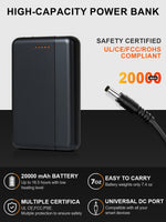Auxo 6-Zone Men Heated Jacket for Men with 20000mAh Power Bank  - Waterproof Lightweight Warm Electric Heating Coat for Winter Outdoor
