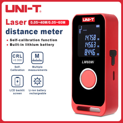 LinkMejor LM40Mi/LM60Mi Mini Rechargeable Laser Distance Meters 40m/60m Digital Electronic Ruler Measuring Instrument