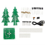 Tri-color/Colorful Curved-leaf Christmas Tree Standard/Music Version DIY Electronic Kits