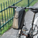 LinkMejor 2/3/4L Electric Bike Bag Waterproof Double Zipper Hard Shell Front Hangding Storage Bag for Electric Bicycle Scooter