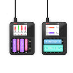 LinkMejor C4 EVO 36W 8A 6 Channels Smart Battery Charger With USB Output For 18650 26650 26700 AA AAA Battery