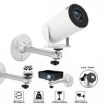 Portable Projector Bracket 360° Rotatable Ceiling Wall Mount Beamer Holder Aluminium Alloy 2KG Loading Beam Projector Stand