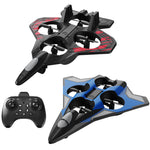 LinkMejor YL87 YL89 2.4G EPP Foam Glider Altitude Hold Headless Mode 360° Roll 4 Motors 4CH LED RC Drone Airplane Quadcopter Stunt Fighter RTF