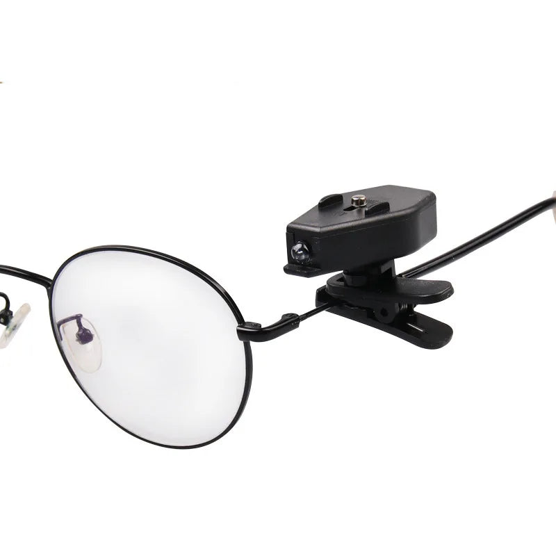 LinkMejor Mini Flashlight Glasses Reading Lamp Eyeglass Clip Lantern Adjustable Universal Eyeglasses Lamp Flexible Book Reading Light Cap
