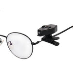 LinkMejor Mini Flashlight Glasses Reading Lamp Eyeglass Clip Lantern Adjustable Universal Eyeglasses Lamp Flexible Book Reading Light Cap