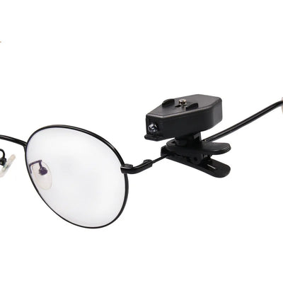 LinkMejor Mini Flashlight Glasses Reading Lamp Eyeglass Clip Lantern Adjustable Universal Eyeglasses Lamp Flexible Book Reading Light Cap