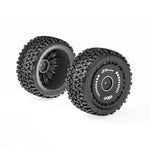 2PCS LinkMejor BX12 1/12 Brushless RC Car Parts Front Rear Tires Wheels Pre-glued Vehicles Models Spare Accessories 16109 16112